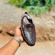 Handwoven Leather Bantu Kolhapuri Sandals for Men